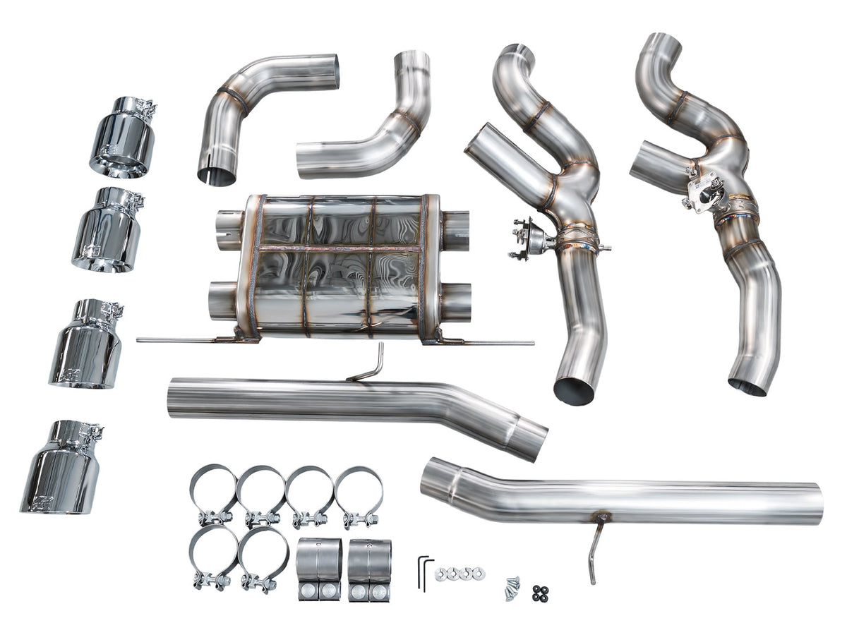 AWE Tuning 20-25 BMW X3 M/M Comp (F97) AWD SwitchPath Axle-back Exhaust - Chrome Silver Tips - 3025-42301