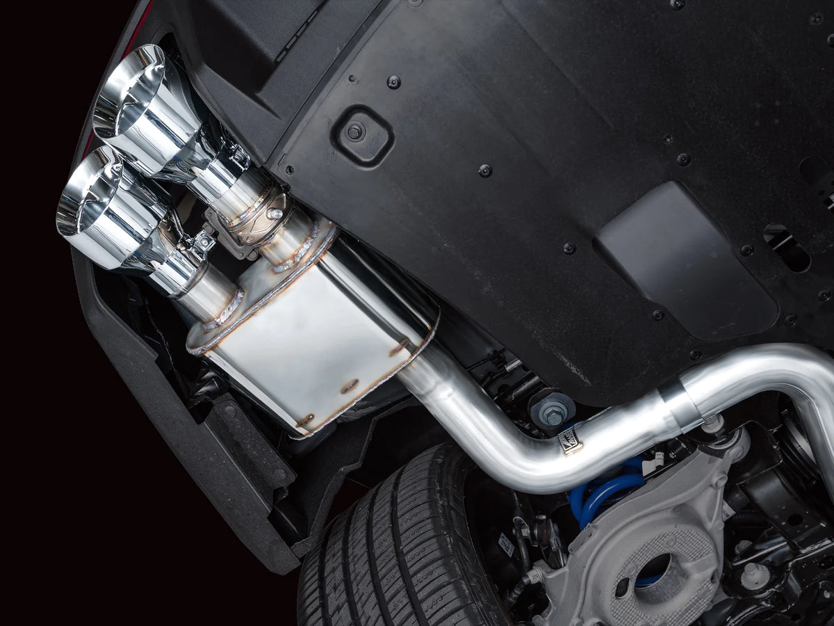 AWE 2024 Ford Mustang Dark Horse S650 RWD SwitchPath Catback Exhaust w/ Quad Chrome Silver Tips - 3025-42375
