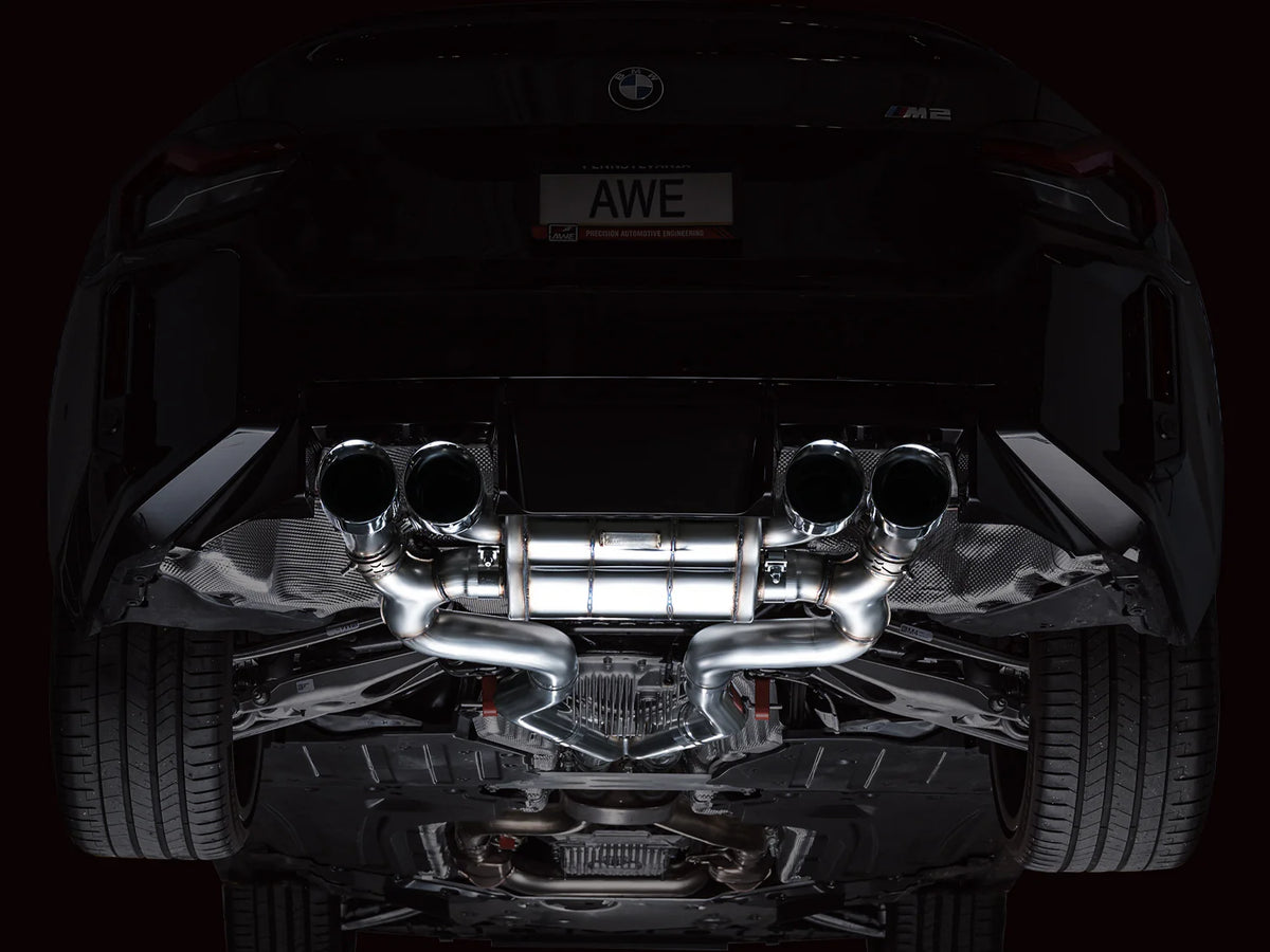 AWE Tuning 23-24 BMW G87 M2 Track Edition Exhaust - Diamond Black Tips - 3020-43487
