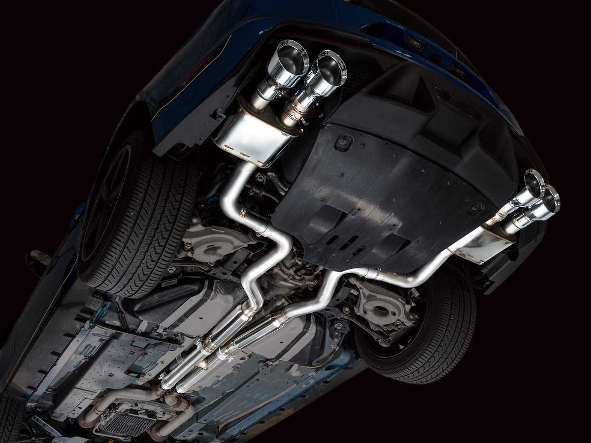 AWE Tuning 21-23 Ford Mustang Mach 1 SwitchPath Cat Back Exhaust w/ Quad Chrome Silver Tips - 3025-42551