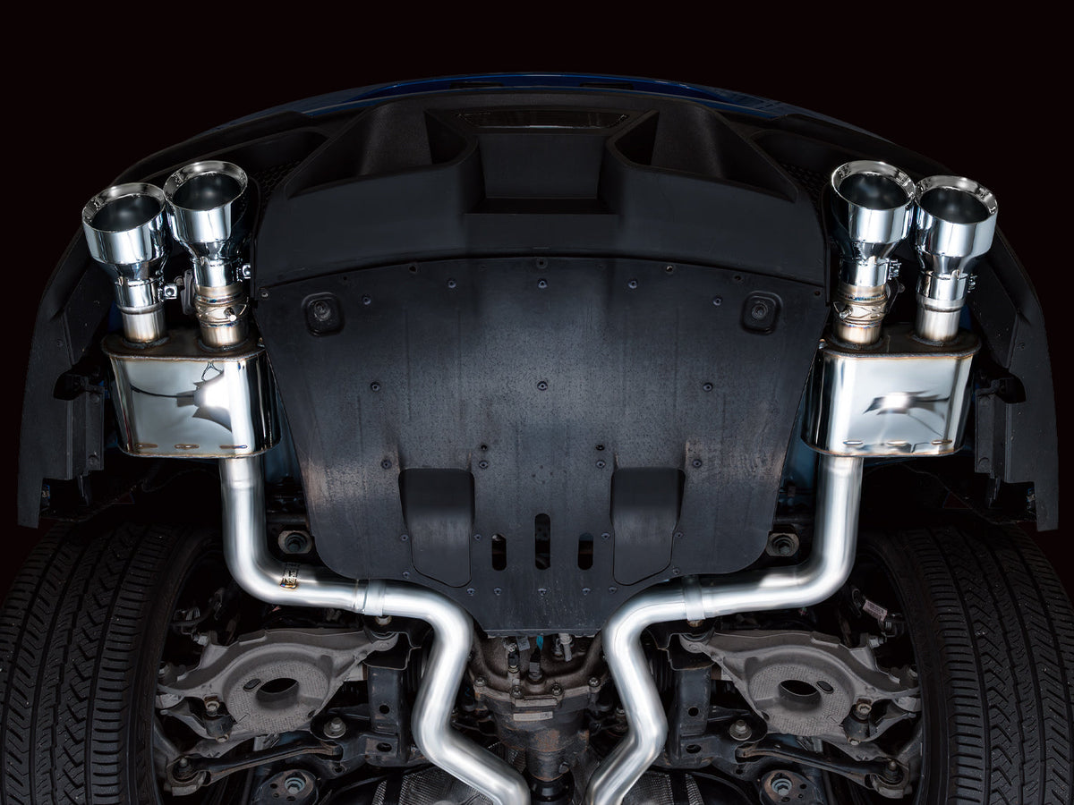 AWE Tuning 21-23 Ford Mustang Mach 1 SwitchPath Cat Back Exhaust w/ Quad Chrome Silver Tips - 3025-42551