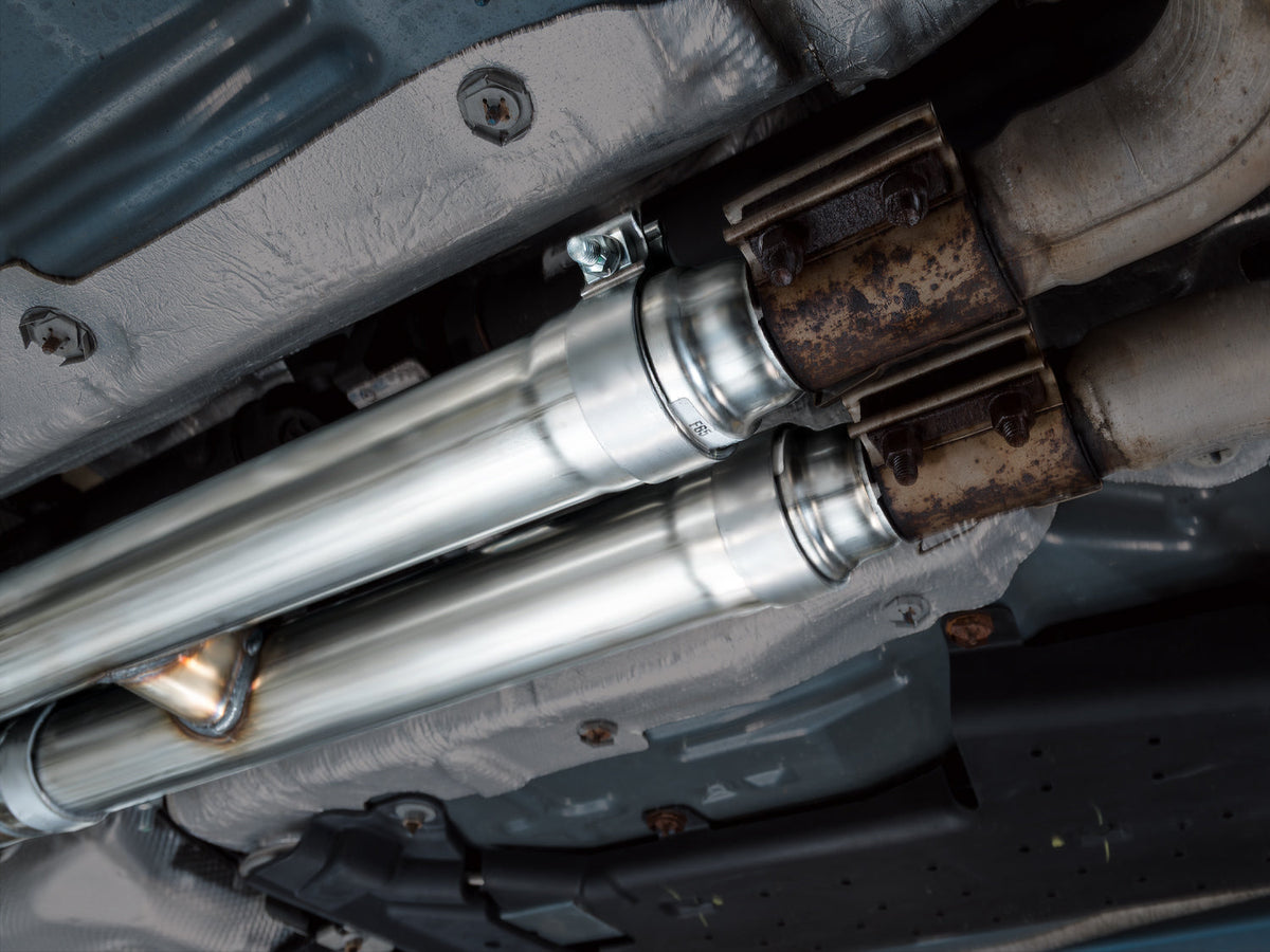 AWE Tuning 21-23 Ford Mustang Mach 1 SwitchPath Cat Back Exhaust w/ Quad Chrome Silver Tips - 3025-42551