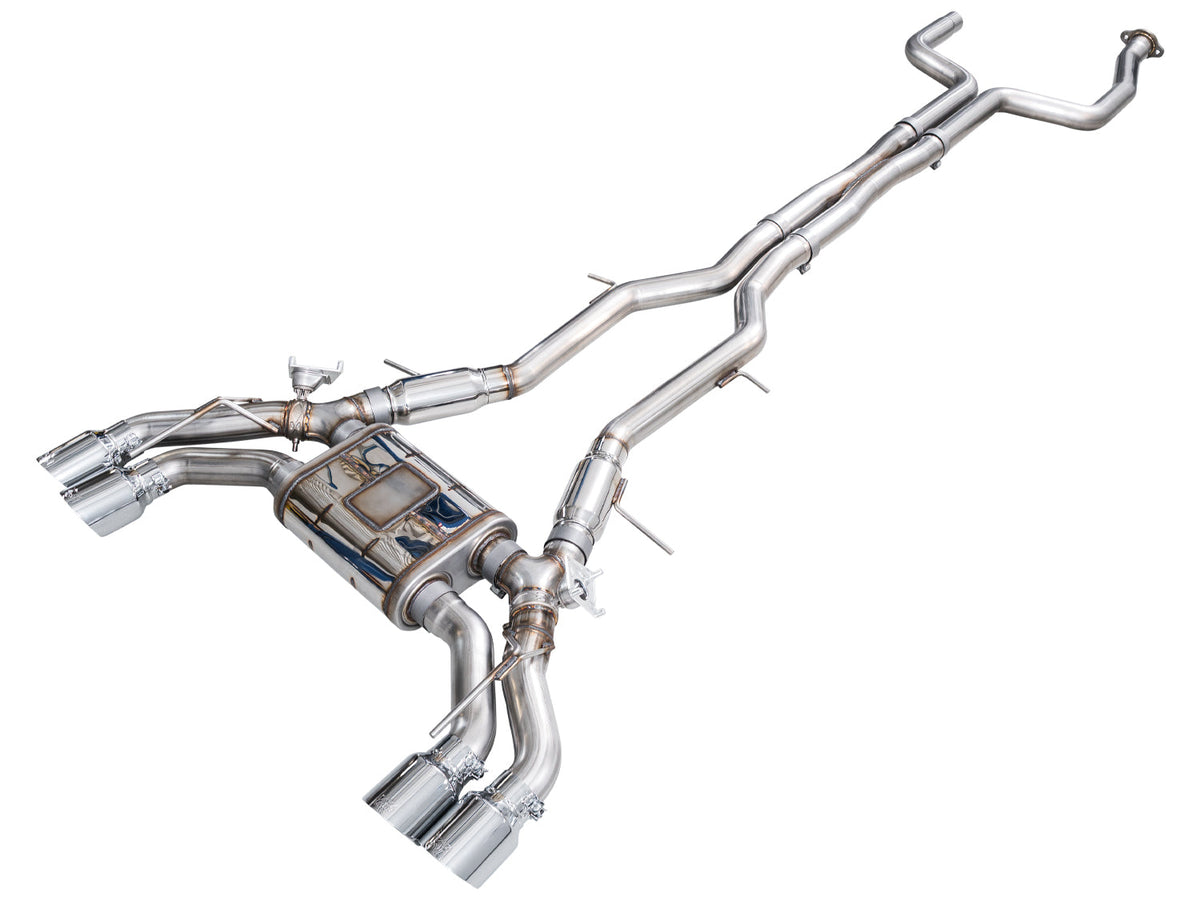 AWE 22-26 Cadillac CT5-V Blackwing SwitchPath Exhaust - Chrome Silver Tips - 3025-42562 for 2022-2026 Cadillac CT5 - front vi