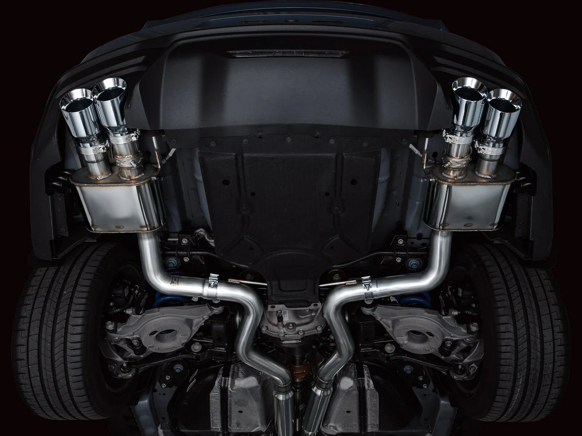 AWE 2024 Ford Mustang GT Fastback S650 RWD SwitchPath Catback Exhaust w/ Quad Chrome Silver Tips - 3025-42650