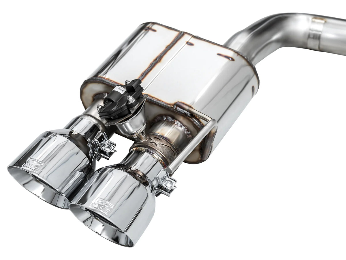 AWE 2024 Ford Mustang Dark Horse S650 RWD SwitchPath Catback Exhaust w/ Quad Chrome Silver Tips - 3025-42375