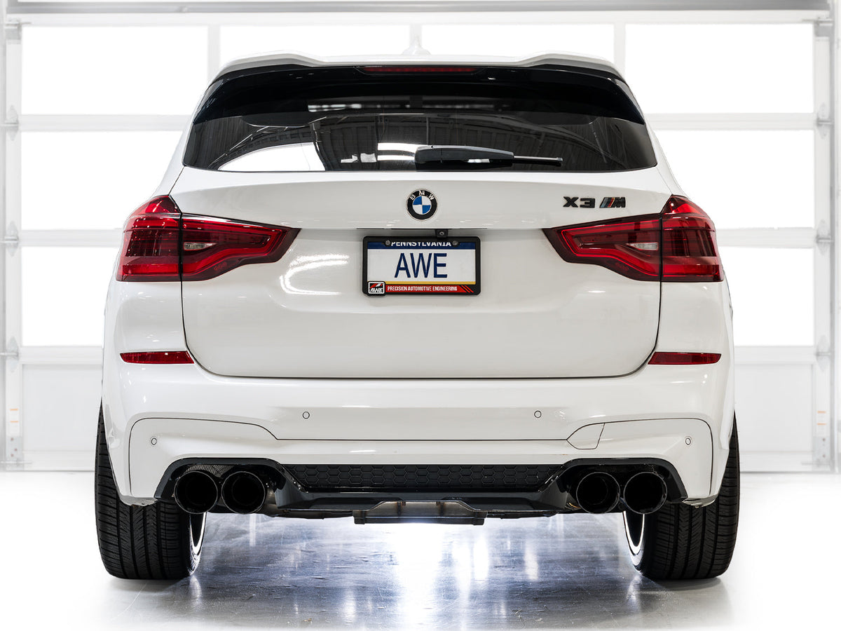 AWE Tuning 20-25 BMW X3 M/M Comp (F97) AWD SwitchPath Axle-back Exhaust - Diamond Black Tips - 3025-43301