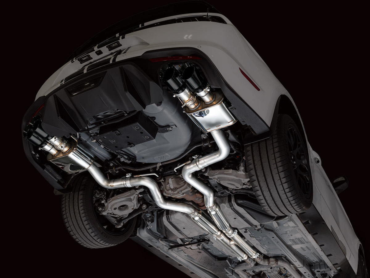 AWE 18-23 S550 Mustang GT SwitchPath Exhaust - Diamond Black Tips - 3025-43550