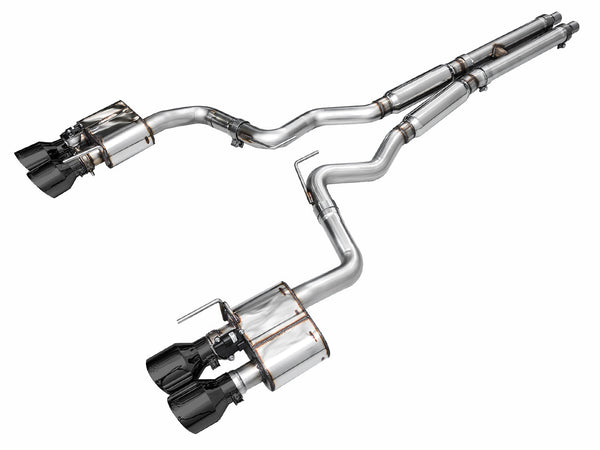 AWE Tuning 21-23 Ford Mustang Mach 1 SwitchPath Cat Back Exhaust w/ Quad Diamond Black Tips - 3025-43551 for 2021-2023 Ford M