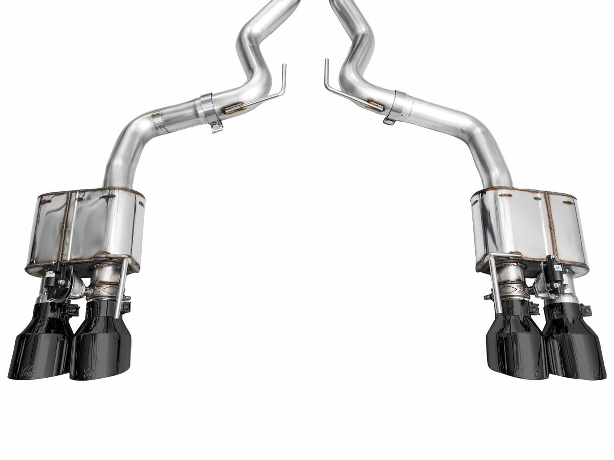 AWE Tuning 21-23 Ford Mustang Mach 1 SwitchPath Cat Back Exhaust w/ Quad Diamond Black Tips - 3025-43551