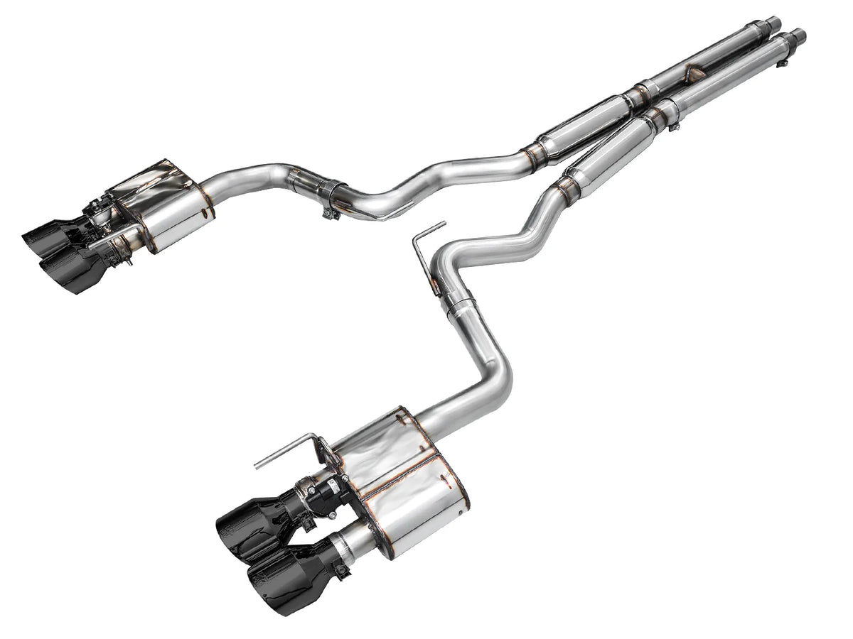 AWE 2024 Ford Mustang GT Fastback S650 RWD SwitchPath Catback Exhaust w/ Quad Diamond Black Tips - 3025-43650