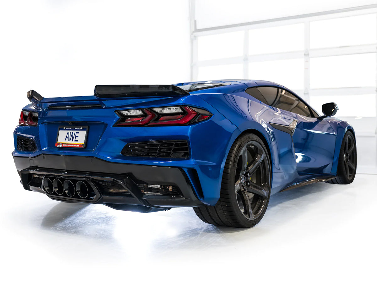 AWE 2023 C8 Corvette Z06 SwitchPath Cat-Back Exhaust - Diamond Black Tips - 3025-43906