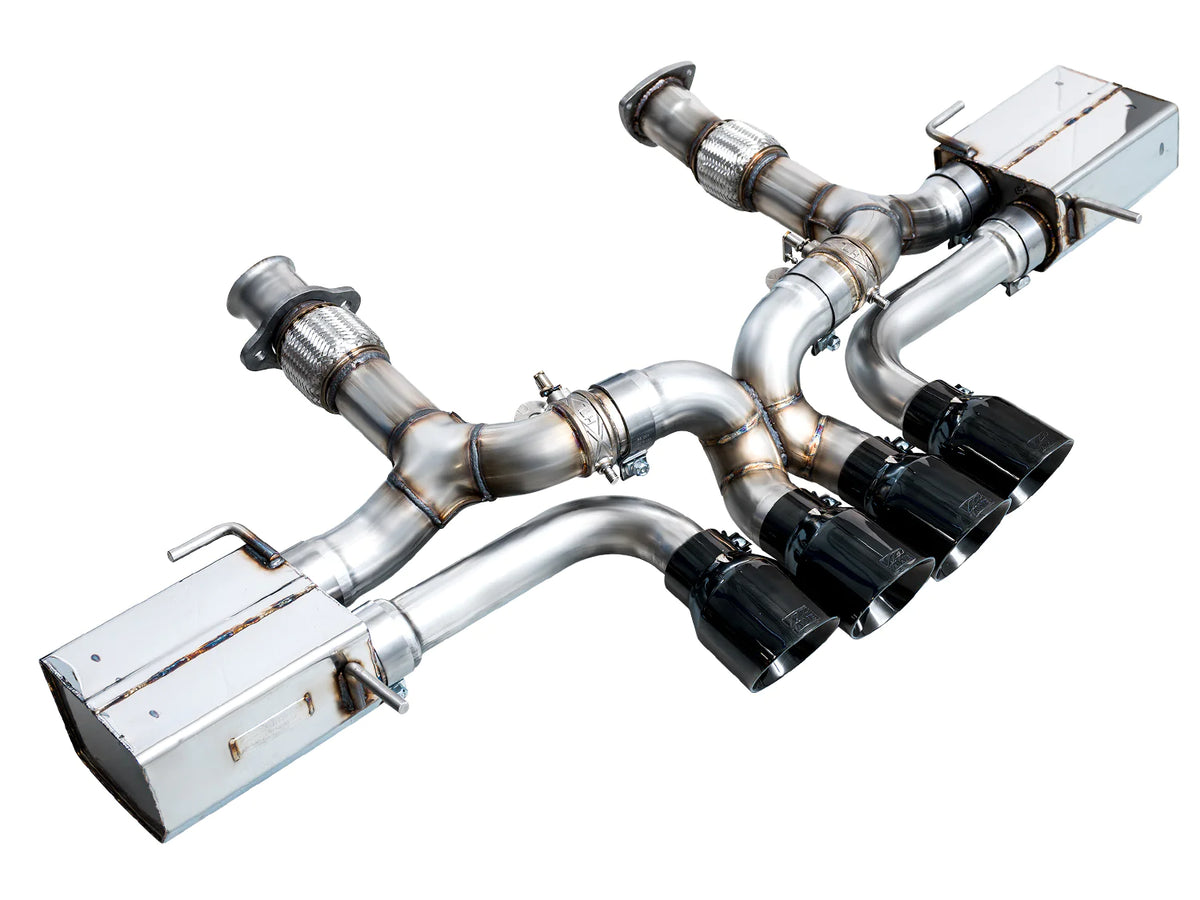 AWE 2023 C8 Corvette Z06 SwitchPath Cat-Back Exhaust - Diamond Black Tips - 3025-43906