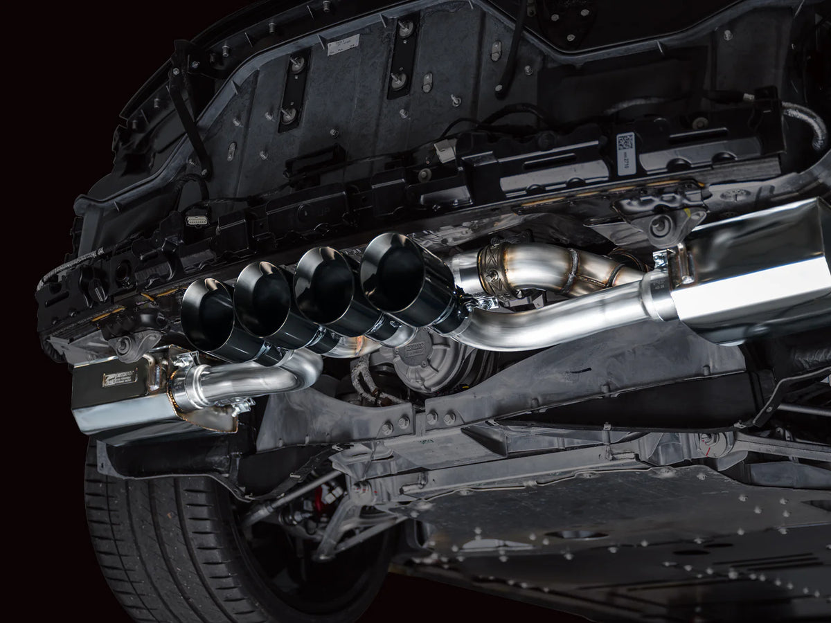 AWE 2023 C8 Corvette Z06 SwitchPath Cat-Back Exhaust - Diamond Black Tips - 3025-43906