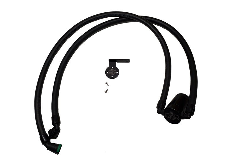 J&L 2021-2025 Ford F-150 3.5L Powerboost Passenger Side Oil Separator 3.0 - Black Anodized - 3028P-B