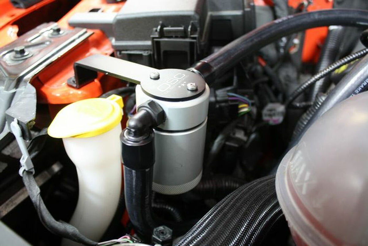 J&L Supercharged 11-23 Ford Mustang GT/15-20 GT350 Passenger Side Oil Separator 3.0 - Clear Anod - 3030P-C