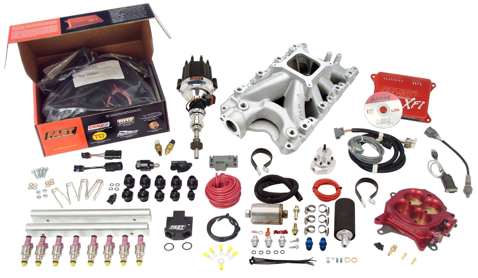 FAST Efi Kit Complete SBF - 3031302-05 for 1980-1996 Ford Bronco - front view