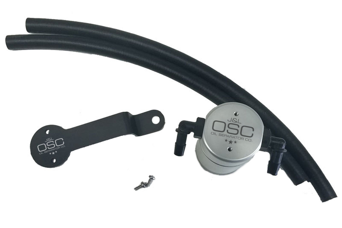 J&L 13-19 Ford Fusion 2.0L EcoBoost Passenger Side Oil Separator 3.0 - Clear Anodized - 3032P-C