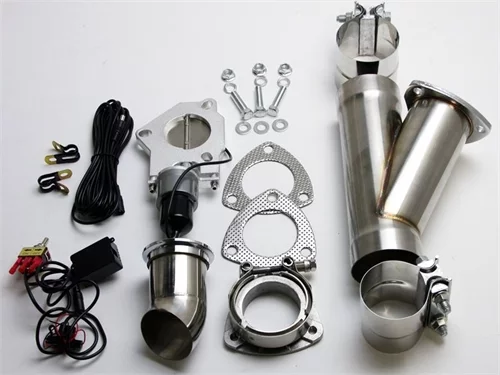 Granatelli 2.5in Aluminized Mild Steel Electronic Exhaust Cutout System w/Slip Fit & Band Clamps - 303525