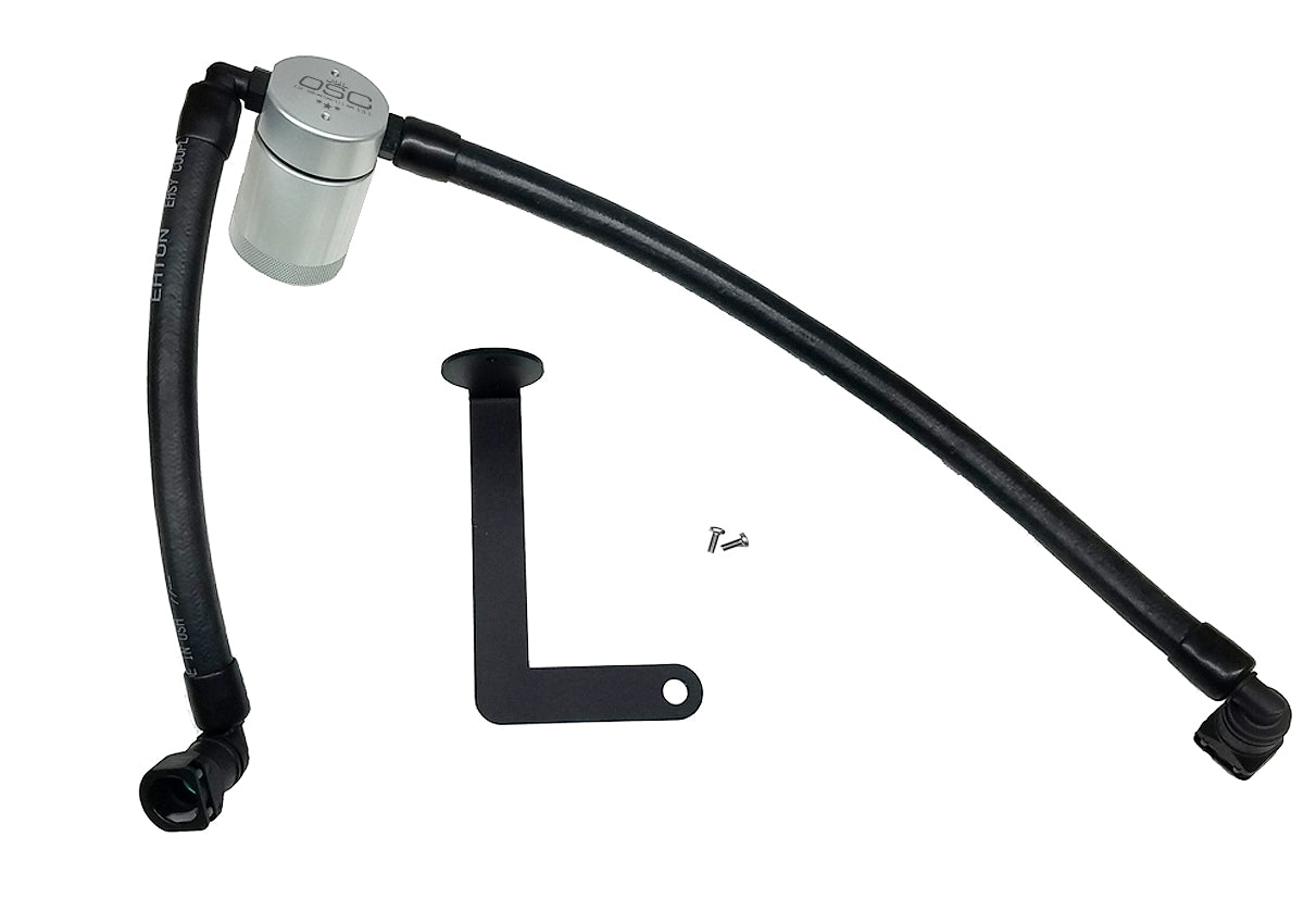 J&L 10-19 Ford Flex EcoBoost V6 Passenger Side Oil Separator 3.0 - Clear Anodized - 3035P-C