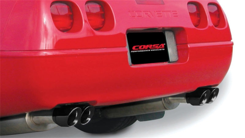 Corsa 1986-1991 Chevrolet Corvette C4 5.7L V8 L98 Black Sport Cat-Back Exhaust - 14115BLK