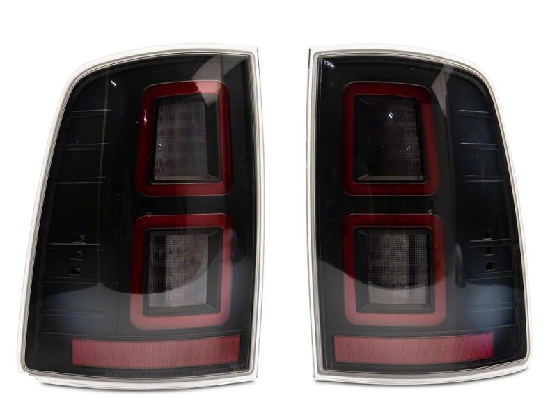 Raxiom 09-18 Dodge RAM 1500 LED Tail Lights- Black Housing- Clear Lens - R110153 - close-up view 2