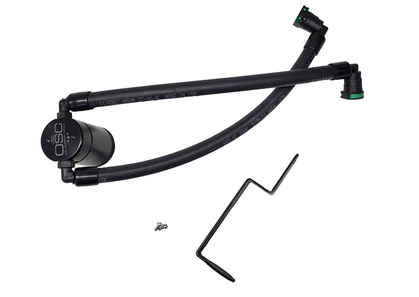 J&L 2021-2024 Ford Bronco Sport 1.5L EcoBoost Passenger Side Oil Separator 3.0 - Black Anodized - 3043P-B