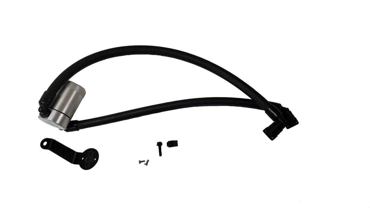 J&L 2015-2017 Ford Expedition 3.5L EcoBoost Oil Separator 3.0 - Clear Anodized - 3047P-C