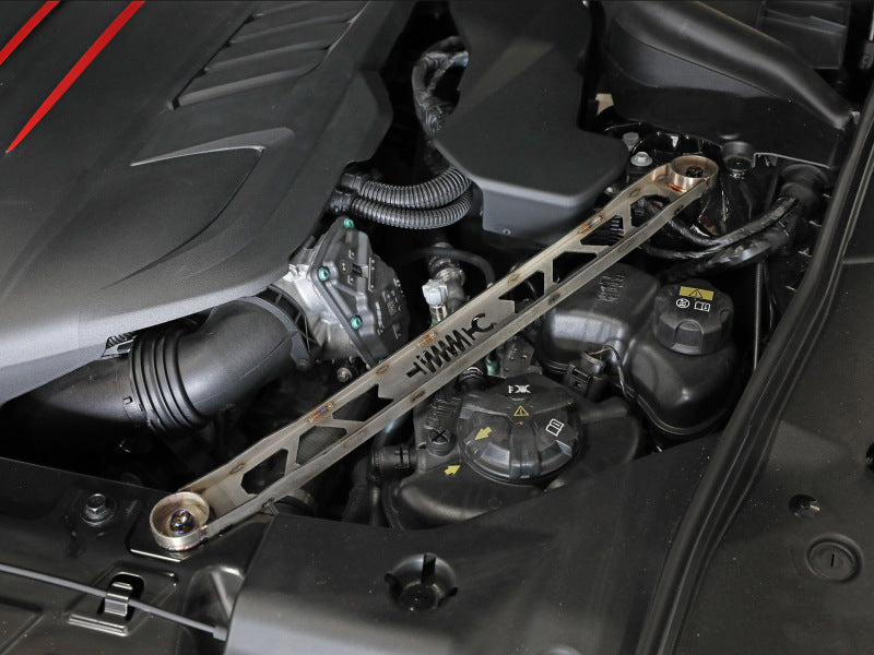 aFe CONTROL 304 Stainless Steel Front Suspension Strut Brace Raw - Toyota GR Supra (A90) 20-21 - 450-721003-A