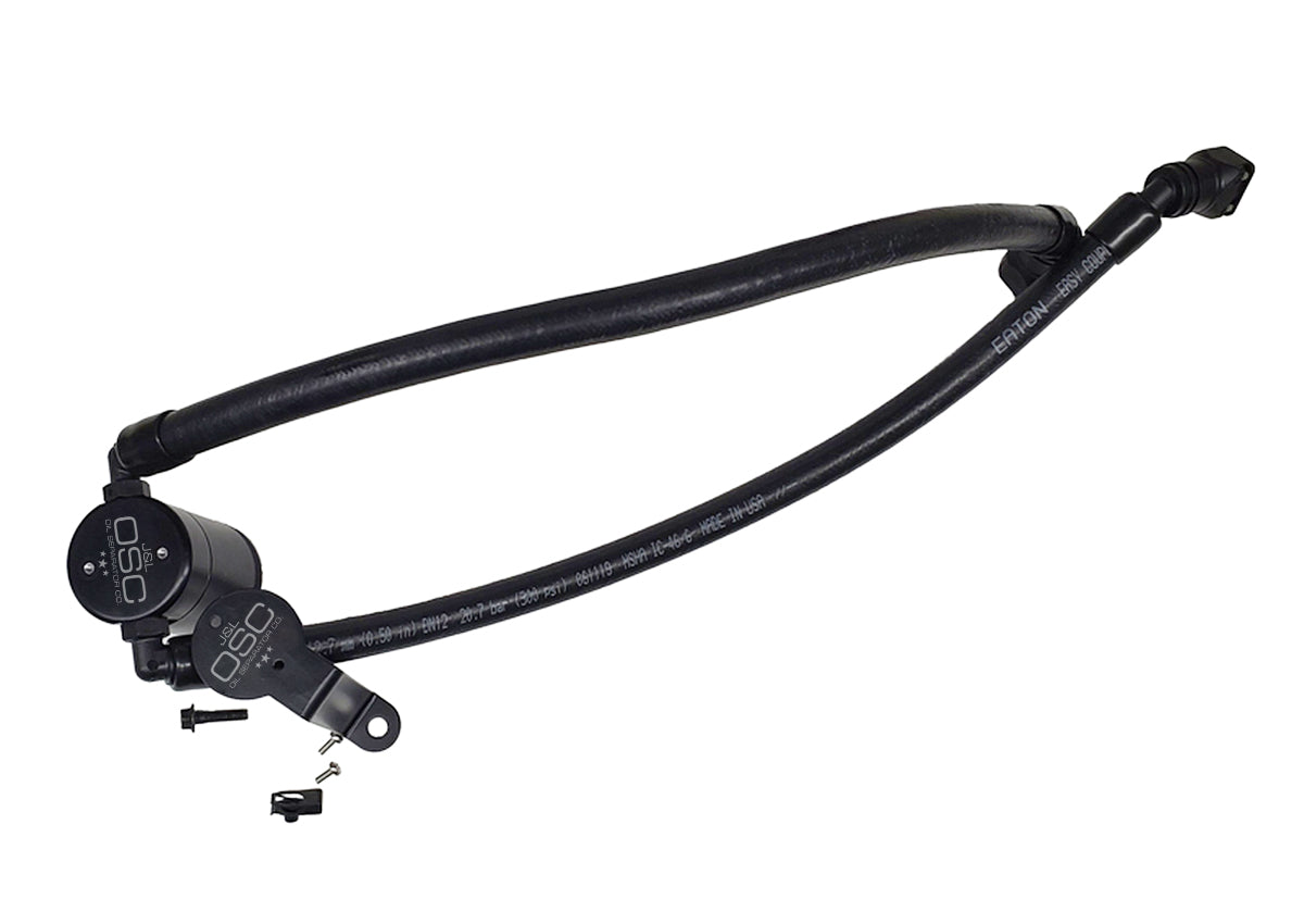 J&L 2020-2025 Ford Explorer 3.0L EcoBoost Oil Separator 3.0 Passenger Side - Black Anodized - 3052P-B