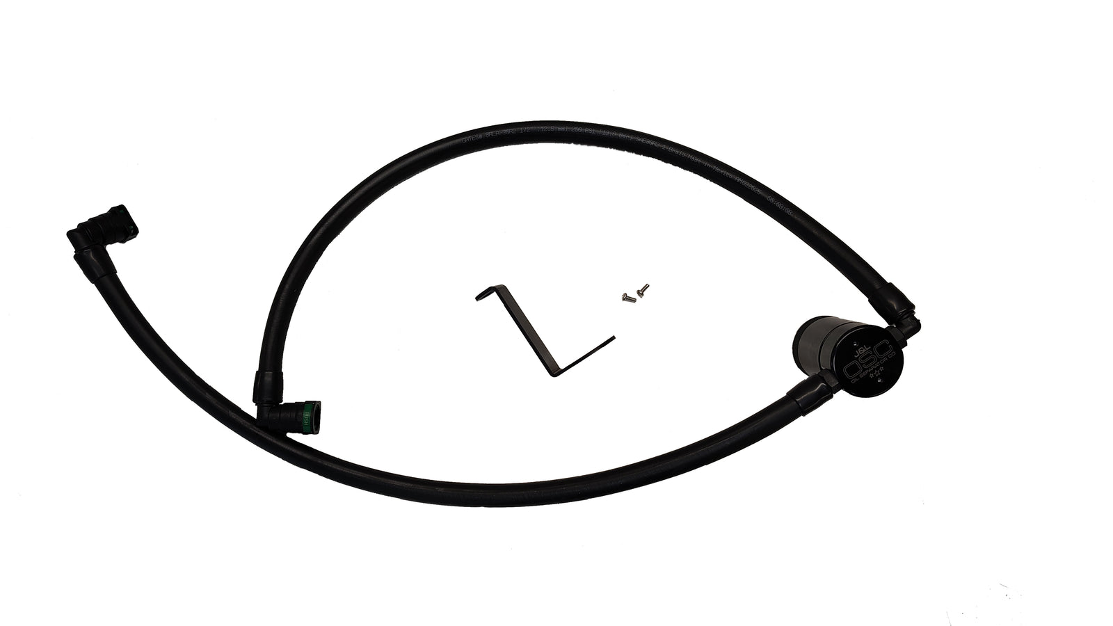 J&L 24-25 Ford Ranger Raptor 3.0L PCV Side Oil Separator - Black Anodized - 3058P-B