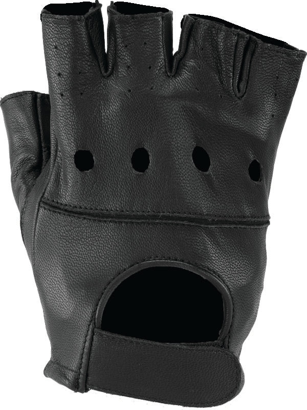 Kuryakyn Leather By River Road Hollister Shorty Gloves Black - XL - 094457 - front view