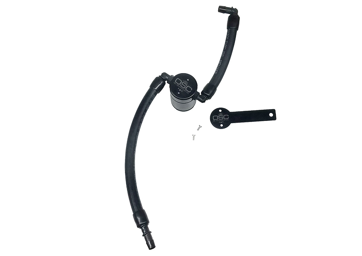 J&L 2019-2024 Dodge Ram 1500 5.7L Oil Separator 3.0 Passenger Side - Black Anodized - 3067P-B