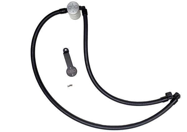 J&L 20-24 Jeep Wrangler 2.0L Driver Side Oil Separator 3.0 - Clear Anodized - 3070D-C