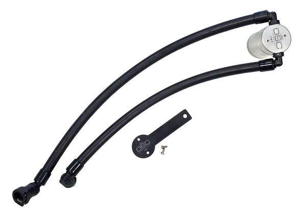 J&L 2021-2024 Ram TRX 6.2L Supercharged Passenger Side Oil Separator 3.0 - Clear Anodized - 3071P-C