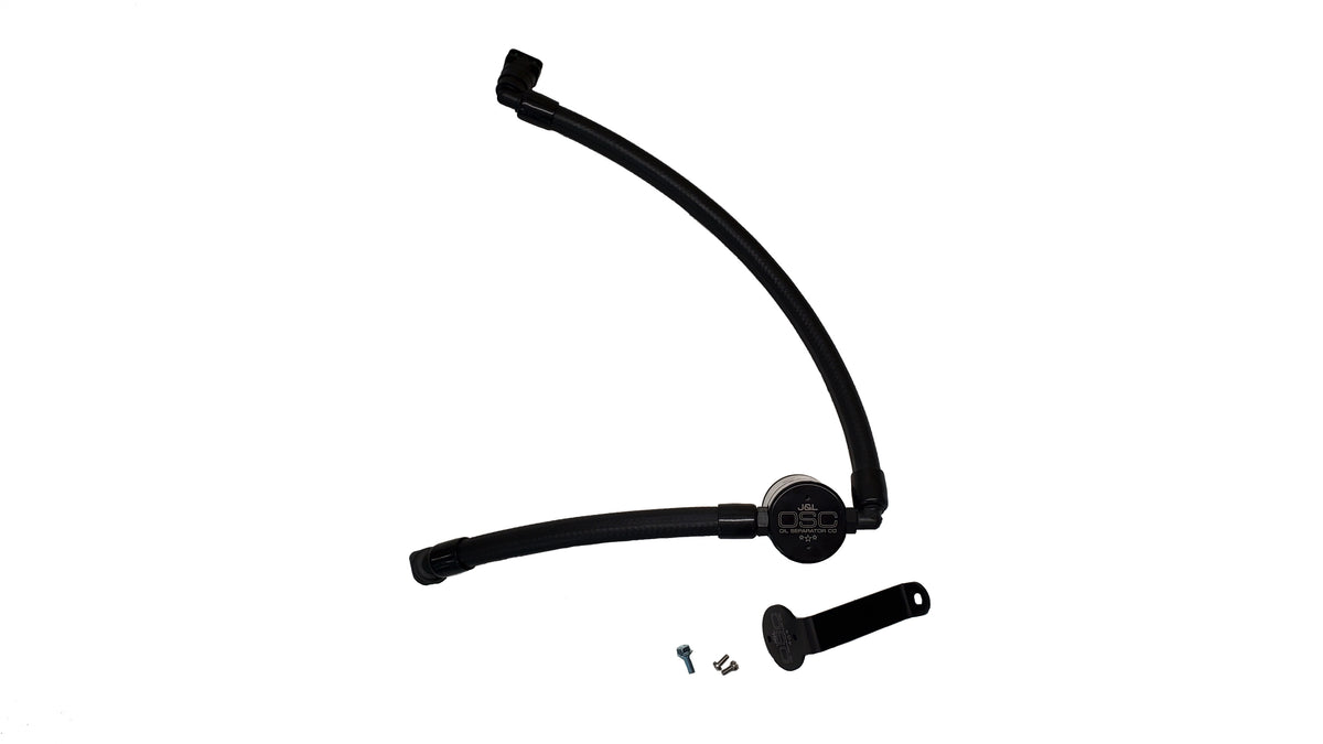 J&L 2021-2024 Ford Bronco 2.7L 3.0 Oil Separator Passenger Side- Black - 3073P-B