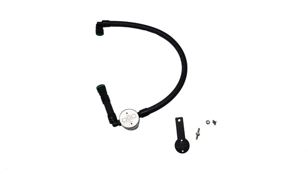 J&L 16-24 Dodge Durango / Jeep Grand Cherokee 3.6L Oil Separator 3.0 Passenger Side - Clear Anod - 3074P-C