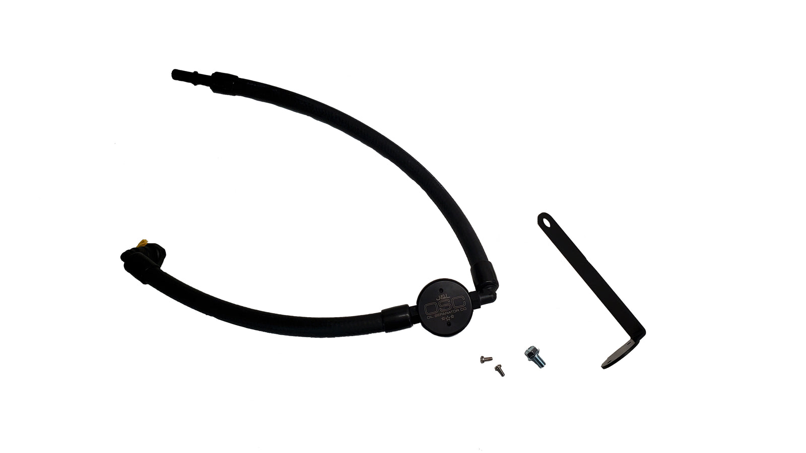 J&L 2021.5-2024 Ford Bronco 2.3L EcoBoost Oil Separator 3.0 Passenger Side - Black Anodized - 3075P-B