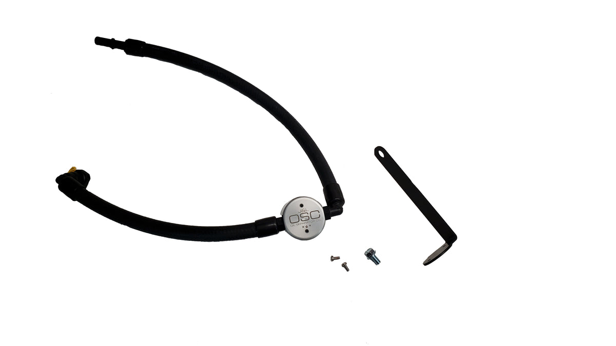 J&L 2021.5-2024 Ford Bronco 2.3L EcoBoost Oil Separator 3.0 Passenger Side - Clear Anodized - 3075P-C