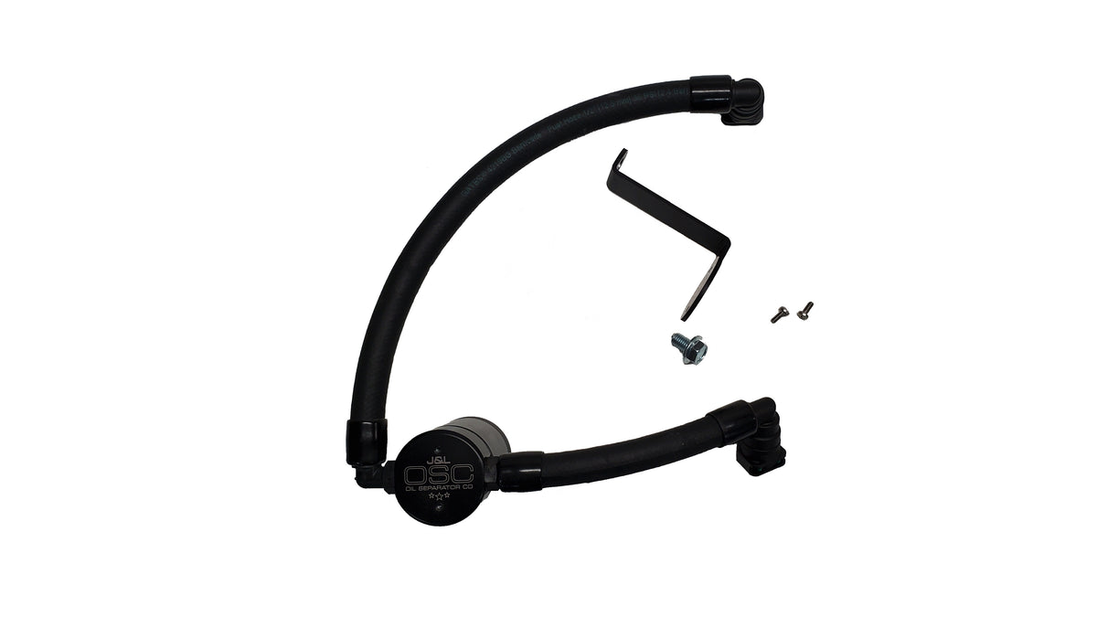 J&L 17-20 Lincoln Continental/MKZ 3.0L EcoBoost Passenger Side Oil Separator 3.0 - Black Anodized - 3079P-B