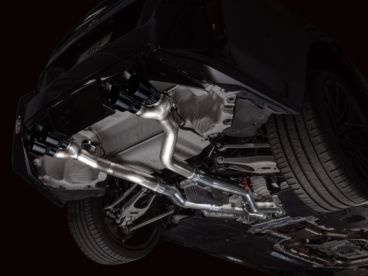 AWE Tuning 23-24 BMW G87 M2 Track Edition Exhaust - Diamond Black Tips - 3020-43487