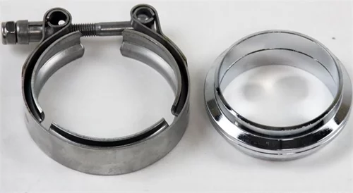 Granatelli 4.0in Flat Flanges w/V-Band Clamp - 308540