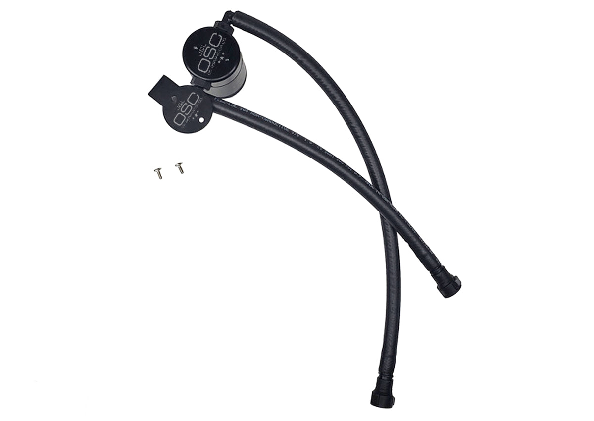 J&L 14-19 Chevrolet Corvette LT1 6.2L Driver Side Oil Separator 3.0 - Black Anodized - 3087D-B