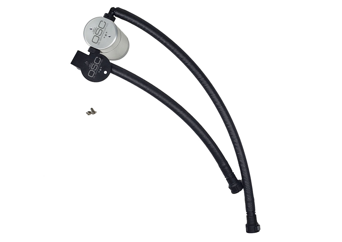J&L 14-19 Chevrolet Corvette LT1 6.2L Driver Side Oil Separator 3.0 - Clear Anodized - 3087D-C