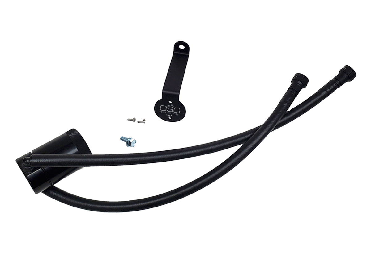 J&L 20-25 Chevy Silverado/GMC Sierra 2500/3500 6.6L Drivers Side Oil Separator 3.0 - Black Anodi - 3089D-B