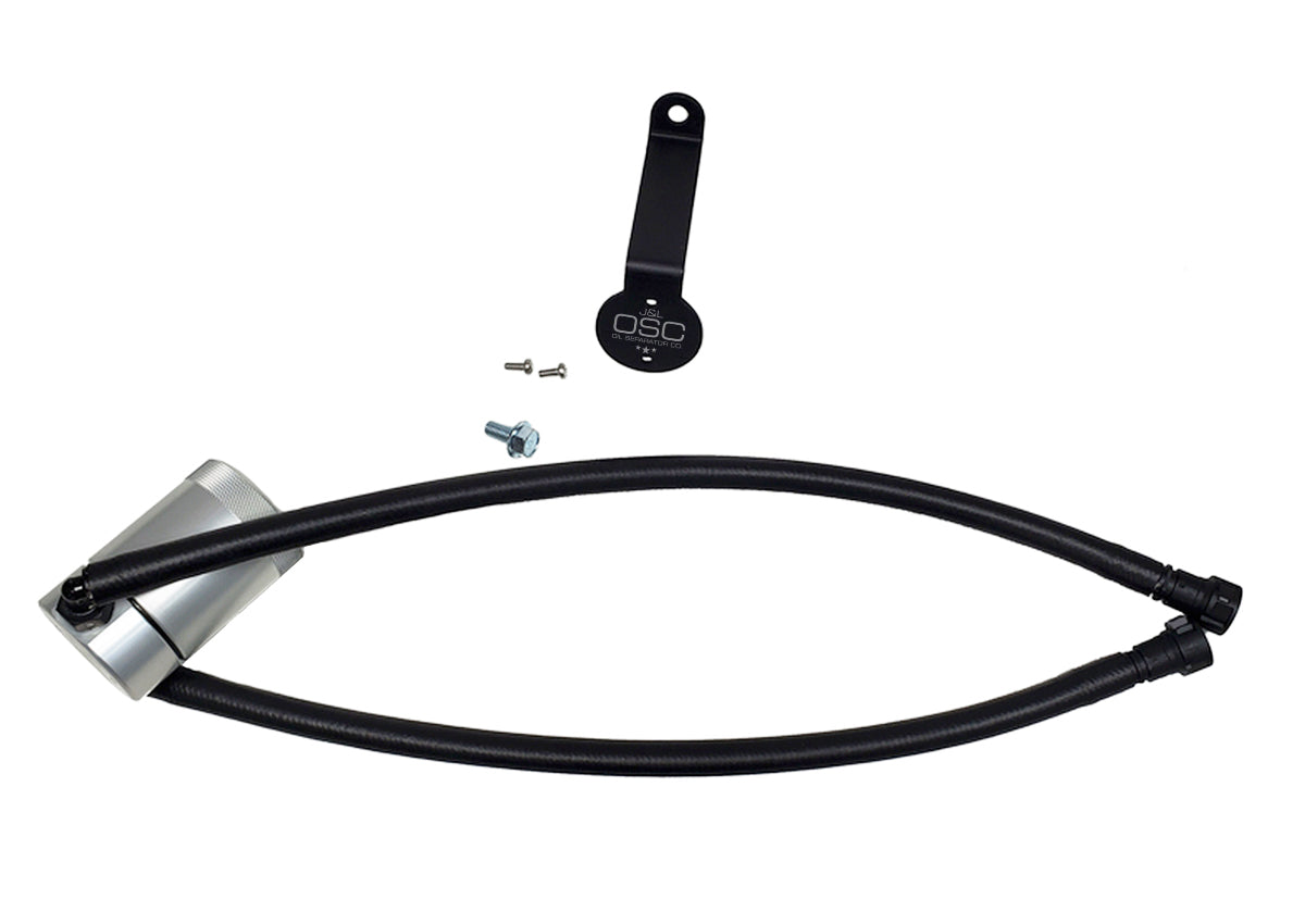 J&L 20-25 Chevy Silverado/GMC Sierra 2500/3500 6.6L Drivers Side Oil Separator 3.0 - Clear Anodi - 3089D-C
