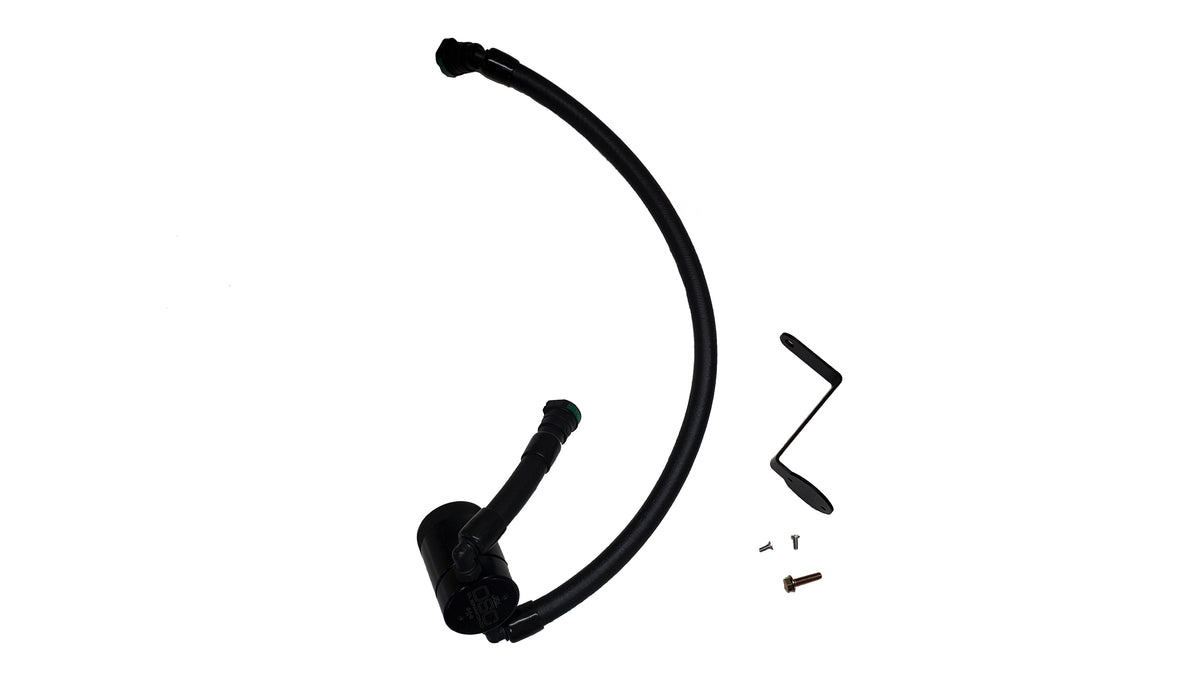 J&L 24+ Ford Mustang 5.0L (w/ Whipple Supercharger) Oil Separator - 3.0 CCV Side Black Anodized - 3092D-B