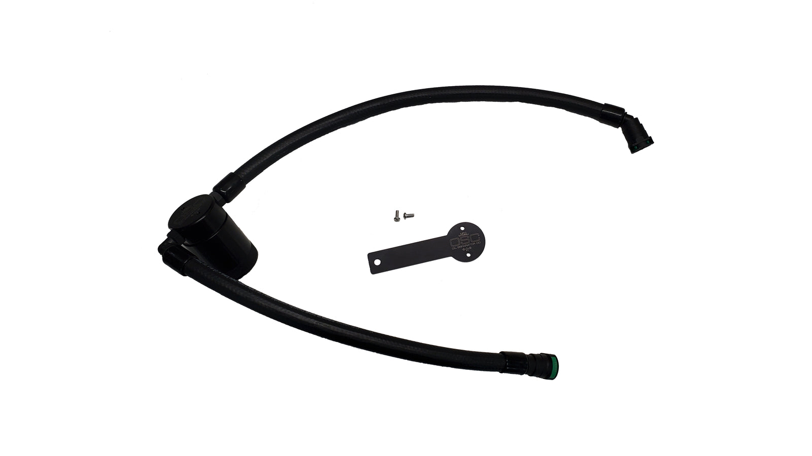 J&L 19-23 Chevy Silverado/GMC Sierra 1500 2.7L Passenger Side Oil Separator 3.0 - Black Anodized - 3093P-B