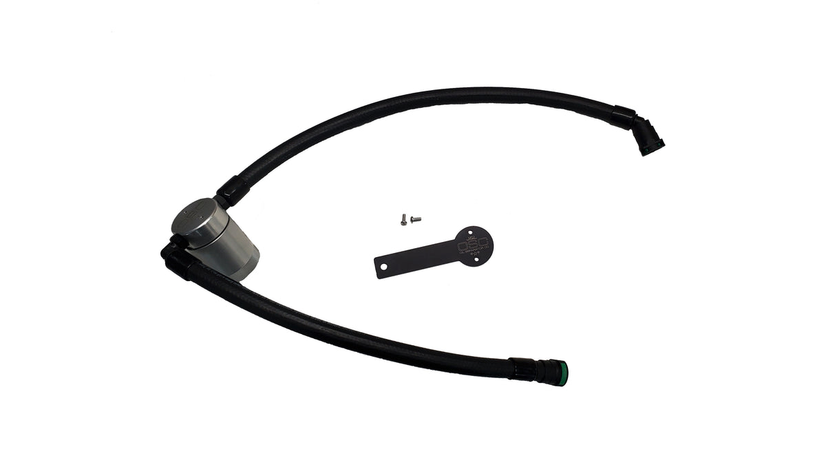 J&L 19-23 Chevy Silverado/GMC Sierra 1500 2.7L Passenger Side Oil Separator 3.0 - Clear Anodized - 3093P-C