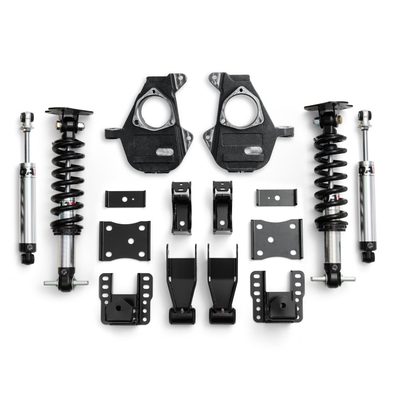 QA1 07-16 Chevrolet Silverado 4WD Lowering Kit w/ Spindles Single Adjustable 4in-6in - LK11-GMT04 for 2007-2016 Chevrolet Silverado 1500 - front view
