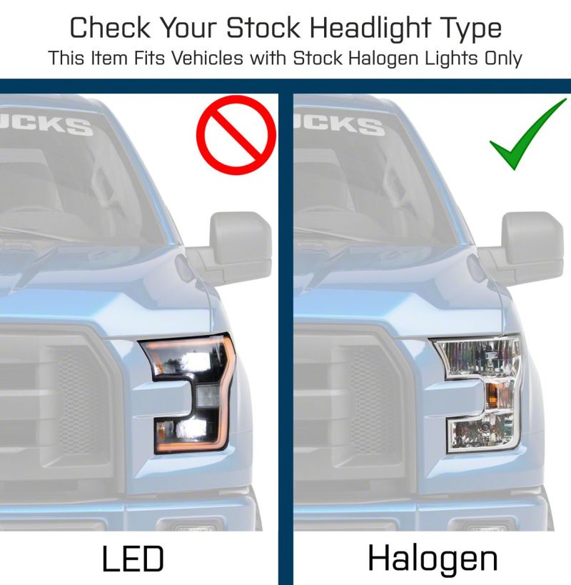 Raxiom 15-17 Ford F-150 Axial OEM Style Rep Headlights- Chrome Housing- Smoked Lens - T551346